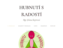 Tablet Screenshot of hubnutisradosti.cz